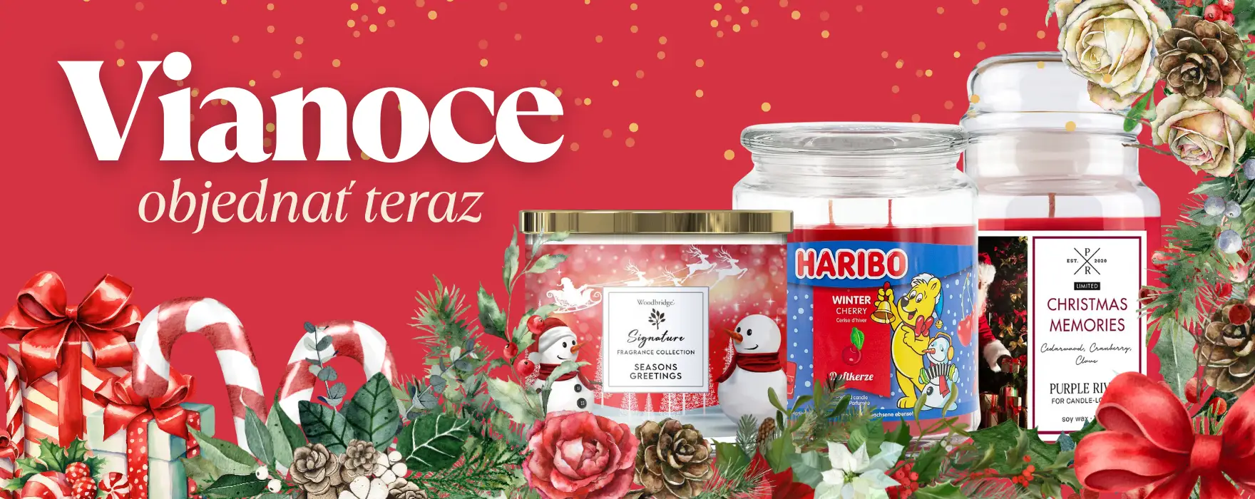 Vianočná kolekcia vonných sviečok - výrobca sviečok, veľkoobchodník sviečok, distribútor sviečok CWStore