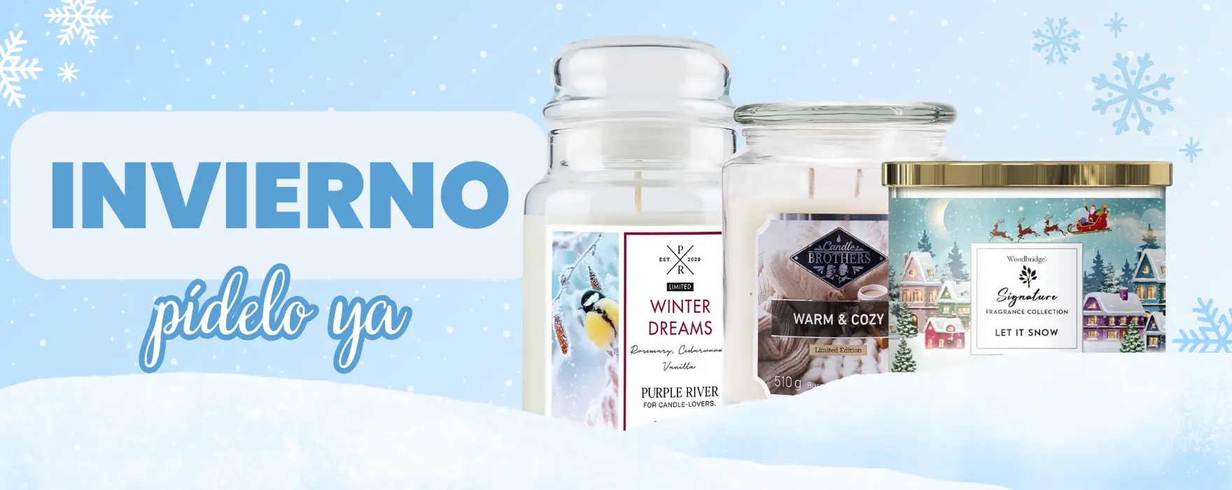 Colección de invierno de velas perfumadas - fabricante de velas, mayorista de velas, distribuidor de velas CWStore