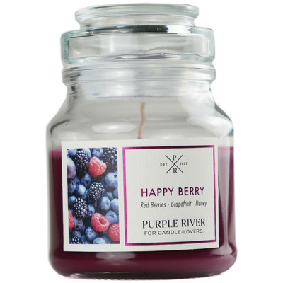 Sójová vonná sviečka Happy Berry Purple River 113 g