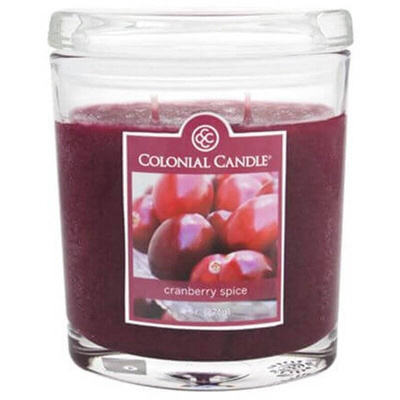 Colonial Candle medium scented oval jar candle 8 oz 226 g - Cranberry Spice