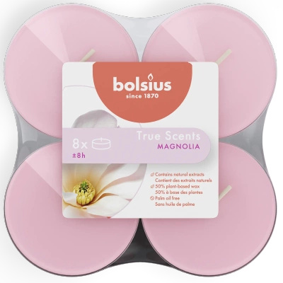 Bolsius True Scents kvapiosios arbatžolės maxi 8 vnt. - Magnolija