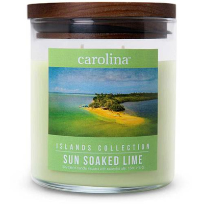 Scented candle soy natural with essential oils Colonial Candle Islands Collection 425 g - Sun Soaked Lime