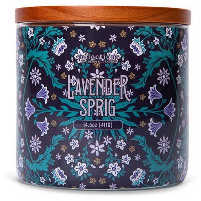 Colonial Candle Deco Collection kvapioji sojų pupelių žvakė stiklinėje 3 dagčiai 14.5 uncijos 411 g - Lavender Sprig