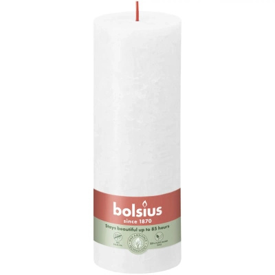 Bolsius Rustic 190/68 mm stamkaars - Bewolkt Wit