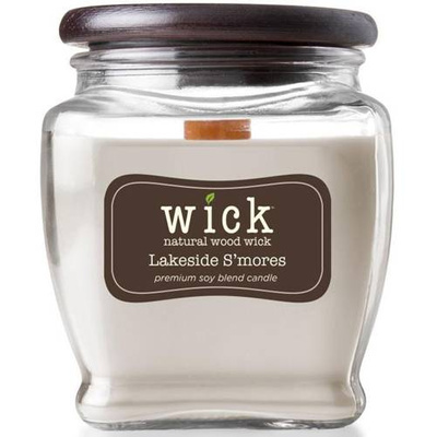 Sojų kvapo žvakė medinė dagtis Colonial Candle Wick - Lakeside Smores