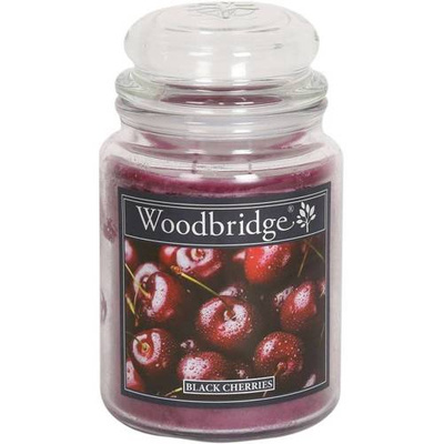 Scented candle in glass large Woodbridge - Black Cherries