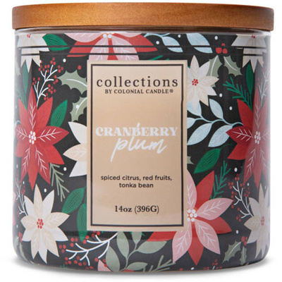 Świąteczna świeca zapachowa Cranberry Plum Colonial Candle