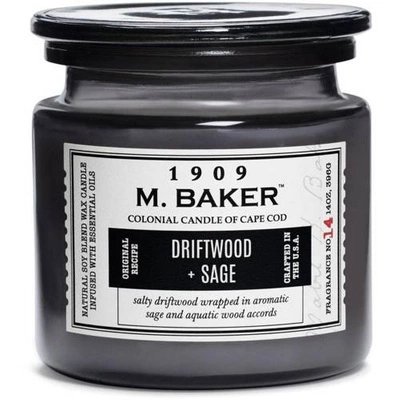 Sojų kvapo žvakių vaistinė indelis 396 g Colonial Candle M Baker - Driftwood Sage