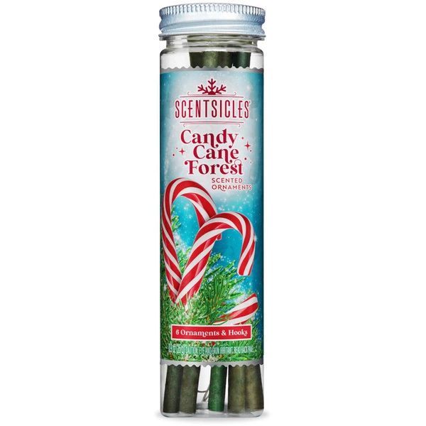 Bâtons parfumés pour un arbre de Noël Scentsicles Candy Cane Forest 6 pcs