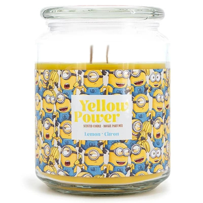 Minions Yellow Power scented candle in glass 510 g - Lemon