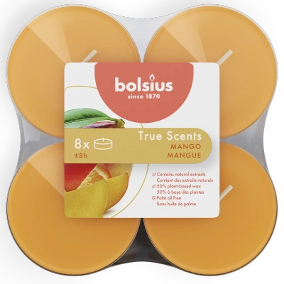 Bolsius True Scents kvapiosios arbatžolės maxi 8 vnt. - Mango