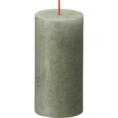 Bolsius Rustic świeca pieńkowa 100/50 mm - Fresh Olive
