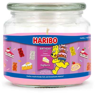 Haribo scented candle in glass 300 g - Birthday Cake