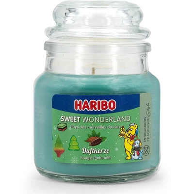 Haribo petite bougie parfumée de Noël en verre 85 g - Sweet Wonderland