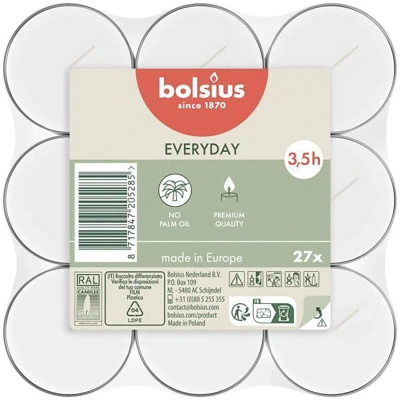 Bolsius tealighty 27 szt ~3,5h