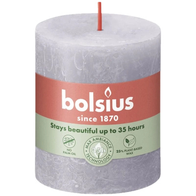 Bolsius Rustic 80/68 mm trunk candle - Frosted Lavender