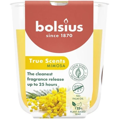 Bolsius True Scents 80/73 mm glazen geurkaars - Mimosa Mimosa