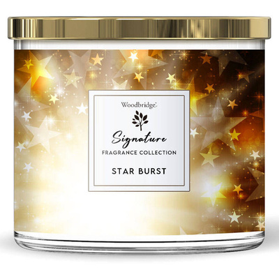 Woodbridge Signature Collection grande bougie parfumée 3 mèches en verre 410 g - Starburst