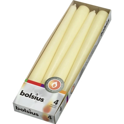 Bolsius spike candles 245/24 mm 4 pcs - Cream