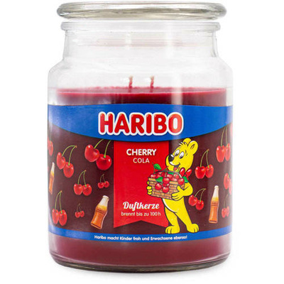 Bougie parfumée en verre Haribo 510 g - Cherry Cola