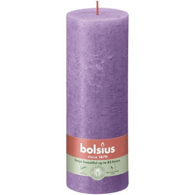 Bolsius Rustic vela tronco 190/68 mm - Violeta vibrante