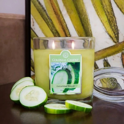 Colonial Candle medium scented oval jar candle 8 oz 226 g - Cucumber Fresca