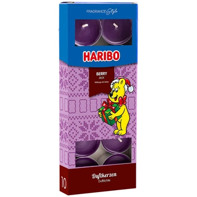 Haribo velas de té perfumadas de Navidad 10 uds - Berry Mix