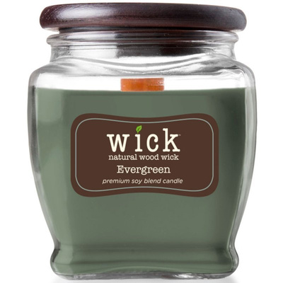 Sojowa świeca zapachowa drewniany knot Colonial Candle Wick - Evergreen