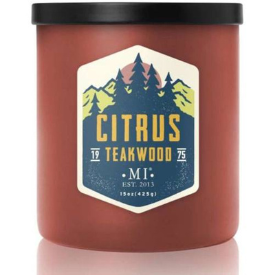 Soy scented candle for men Citrus Teakwood Colonial Candle