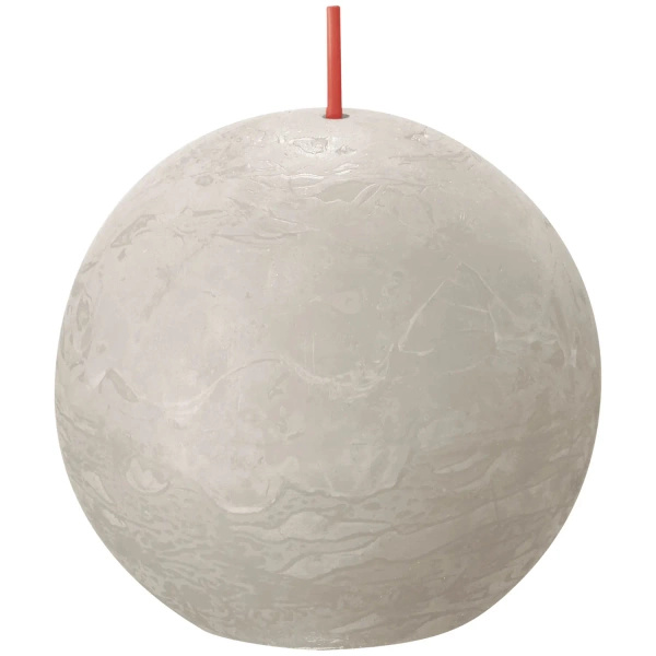 Bolsius Rustic bola de vela de 76 mm - Gris arena