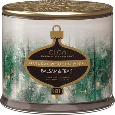 Doftljus jul träveke Candle-lite CLCo 396 g - No. 81 Balsam Teak