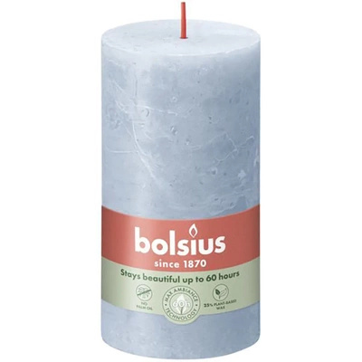 Bolsius Rustic vela tocón 130/68 mm - Azul cielo