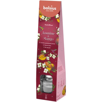 Bolsius difusor de fragancia en varillas 30 ml cristal floral Jazmín & Mango - Fusión Floral