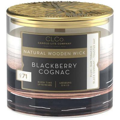 Candela profumata stoppino in legno Candle-lite CLCo 396 g - No. 71 Blackberry Cognac