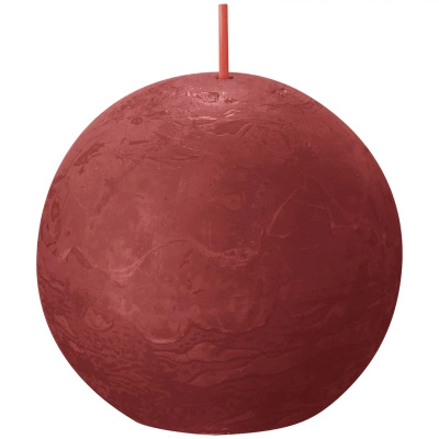 Bolsius Rustic 76 mm sphere candle - Delicate Red