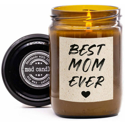 Geurkaars van soja als cadeau Best Mama Best Mom Ever Cadeau voor mama Mad Candle 360 ​​g