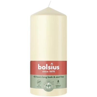 Bolsius Essentials świeca pieńkowa 130/68 mm - Soft Pearl