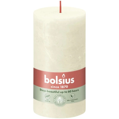 Bolsius Rustic bagažinės žvakė 130/68 mm - Soft Pearl