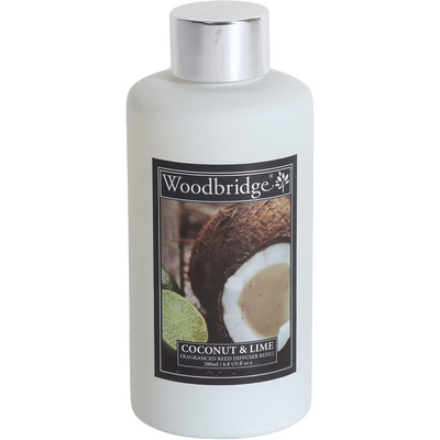 Navulling geurstokjes kokosnoot limoen Woodbridge 200 ml - Coconut Lime