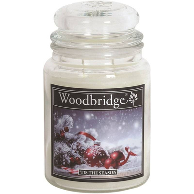 Świąteczna świeca zapachowa w szkle duża Woodbridge - Tis The Season