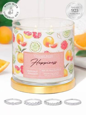 Charmed Aroma papuošalų žvakių eteriniai aliejai 12 uncijų 340 g žiedas - Happiness