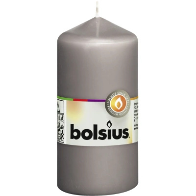 Bolsius bougie de souche 120/58 mm - Gris