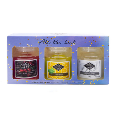 Candle set soy scented three pieces 113 g Candle Brothers - All the Best