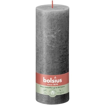 Bolsius Rustic chandelle de souche 190/68 mm - Stormy Gray