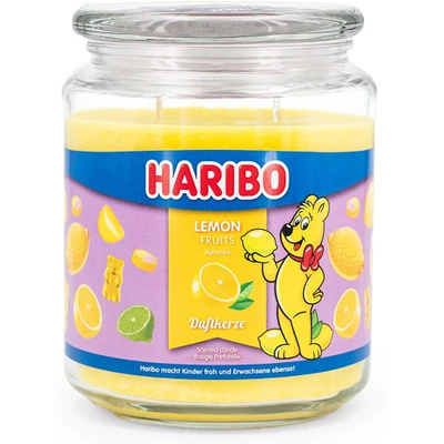 Vonná sviečka v skle Haribo 510 g - Lemon Fruits