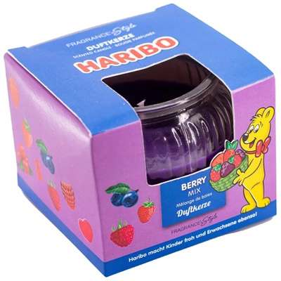 Haribo small scented candle in a box 85 g - Berry Mix