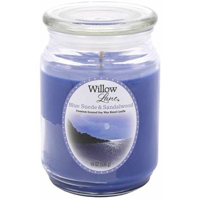 Scented candle soy Candle-lite Willow Lane - Blue Suede Sandalwood