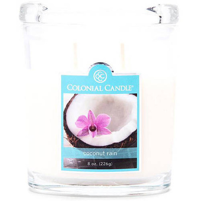 Colonial Candle medium scented oval jar candle 8 oz 226 g - Coconut Rain