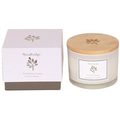 Candela regalo soia fragrante grande Woodbridge - Lime Over Mango