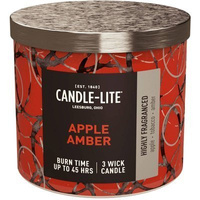 Натуральная ароматическая свеча три фитиля Candle-lite Everyday 396 g - Apple Amber